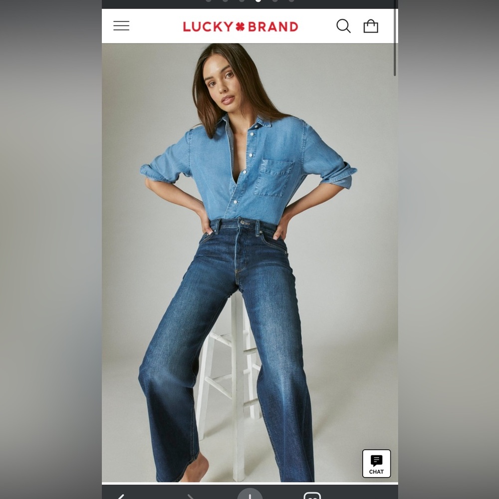 Lucky Brand High rise wide leg
